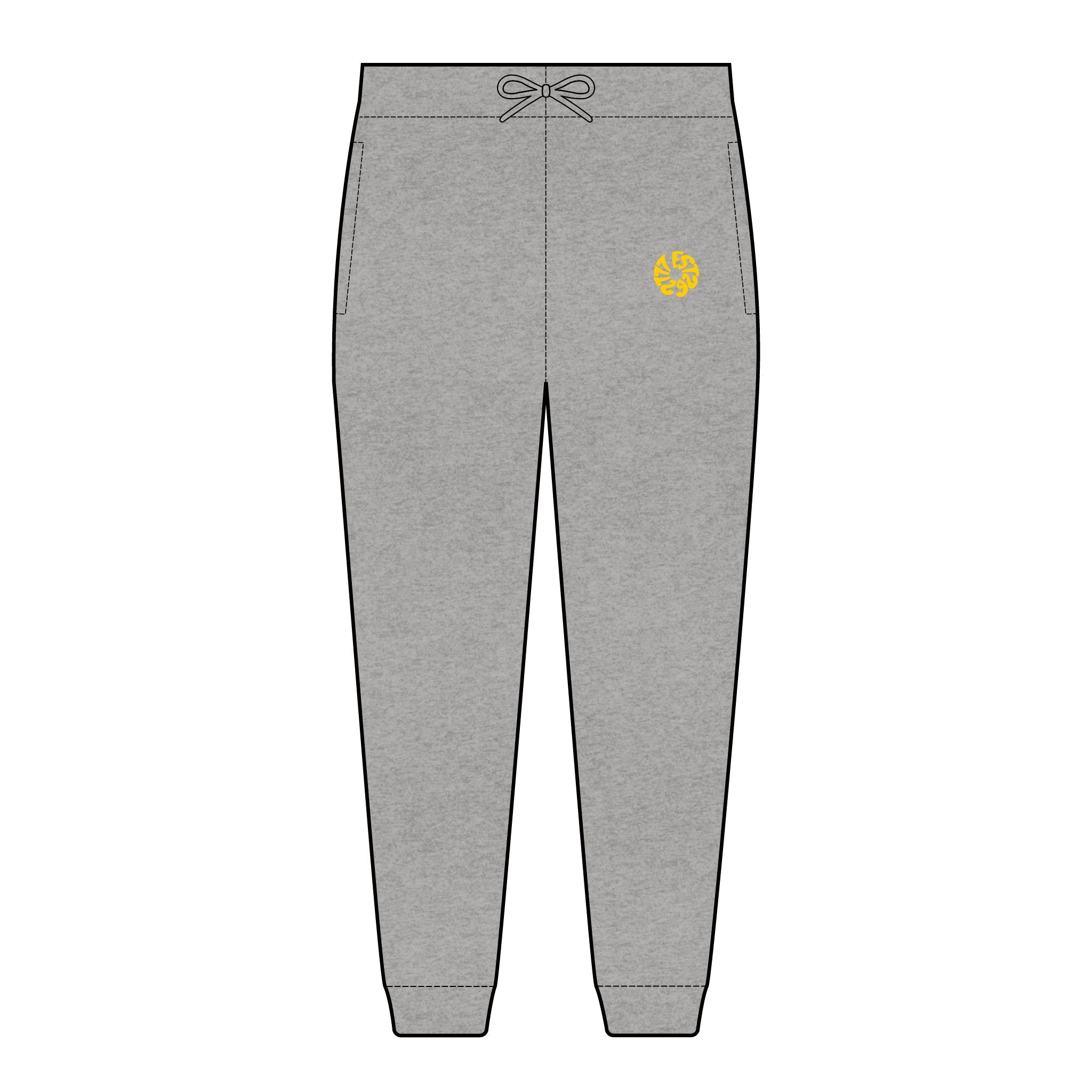 Embroidered Sunflower Joggers — Casual Fleece Sweatpants