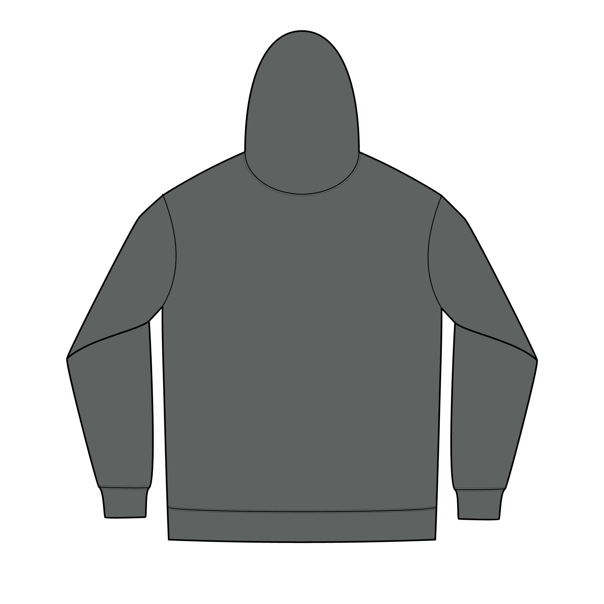 Men's Full-Zip Hoodie — Minimal Yellow Chest Script