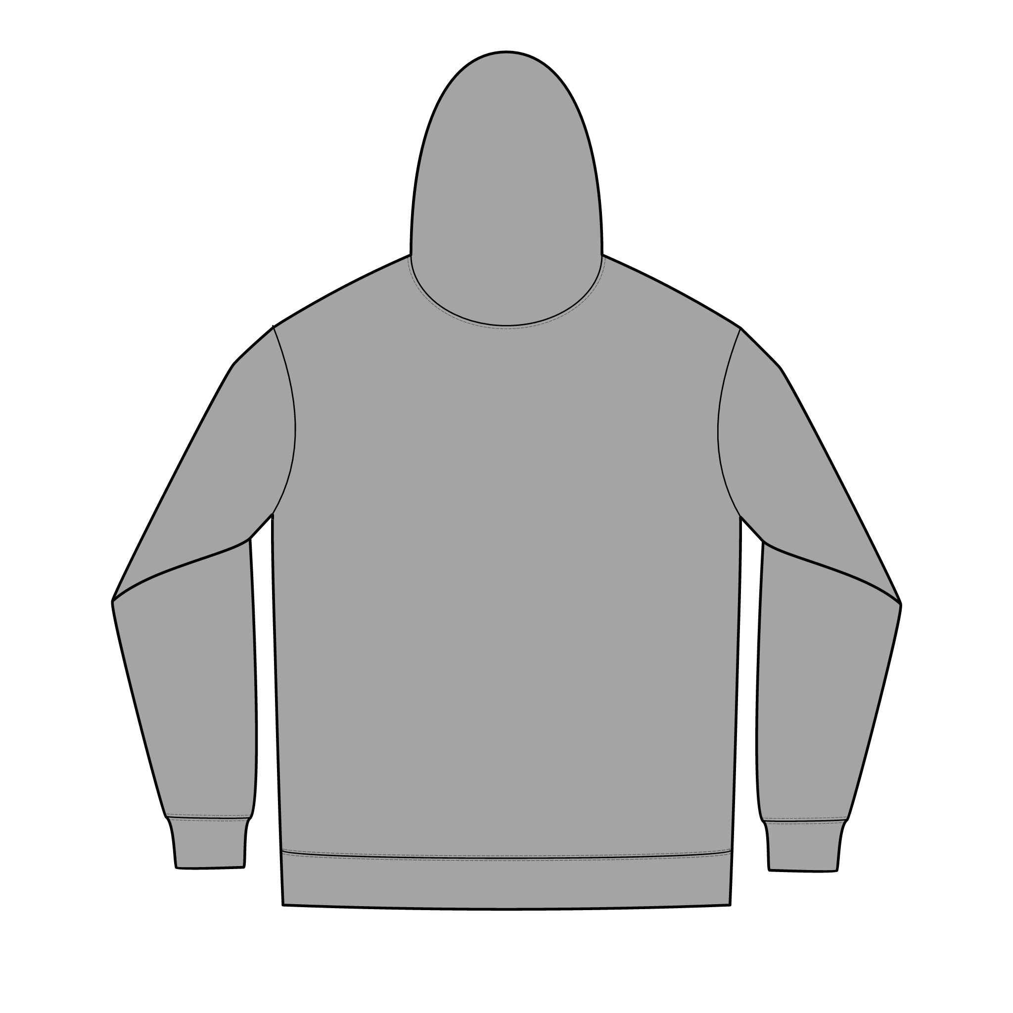 Men's Full-Zip Hoodie — Minimal Yellow Chest Script