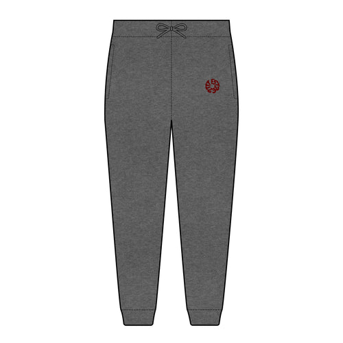 Embroidered Paw Print Joggers — Cozy Fleece Sweatpants for Pet Lovers