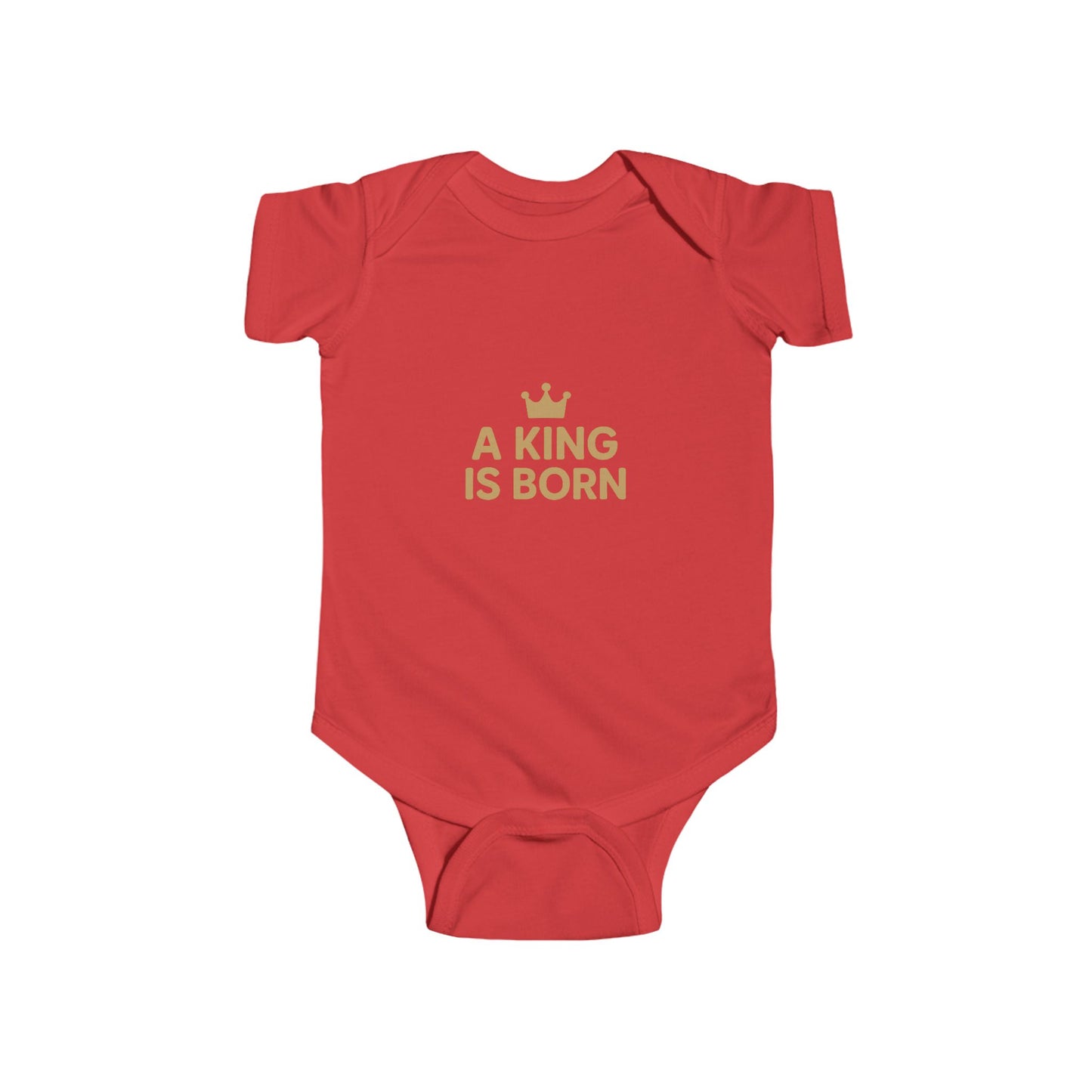 Baby Bodysuit with Crown Design - A King is Born, Newborn Gift, Baby Shower Gift, Infant Apparel, Milestone Outfit