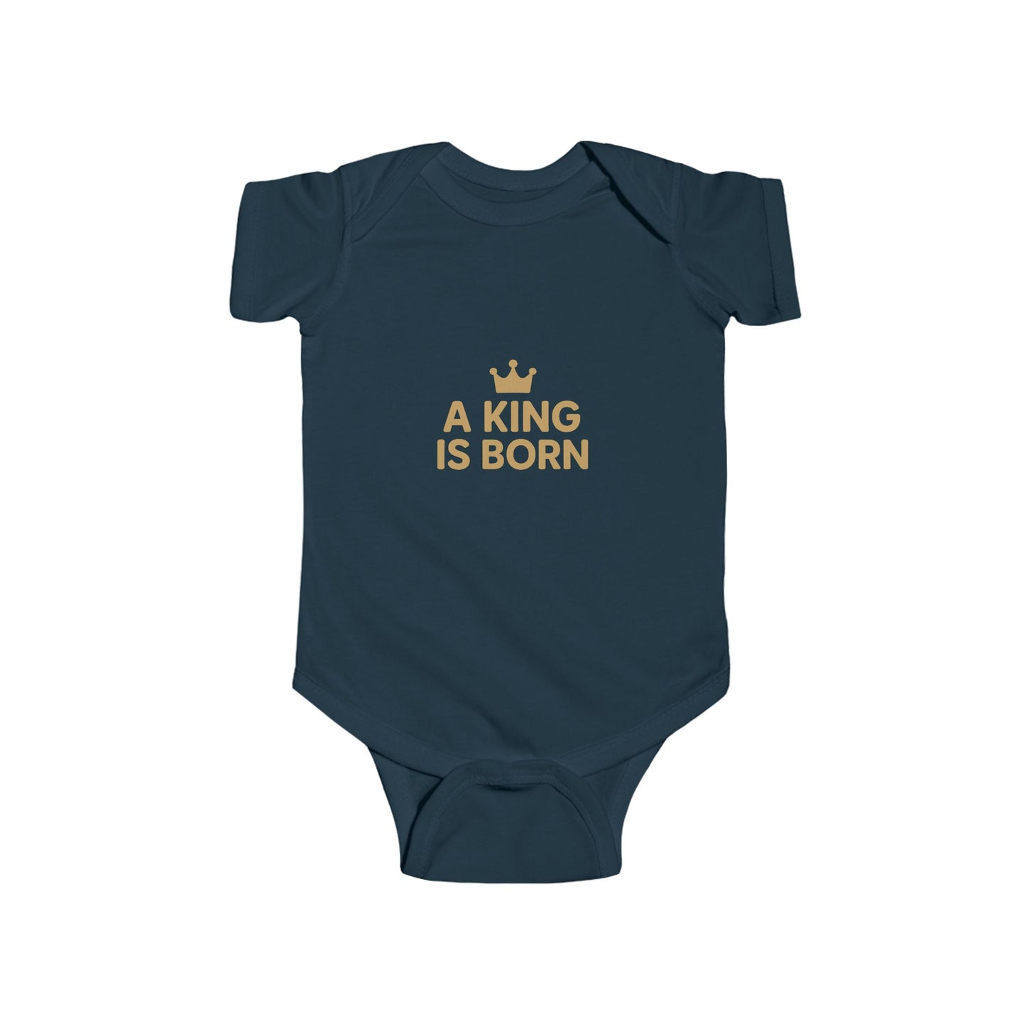 Baby Bodysuit with Crown Design - A King is Born, Newborn Gift, Baby Shower Gift, Infant Apparel, Milestone Outfit
