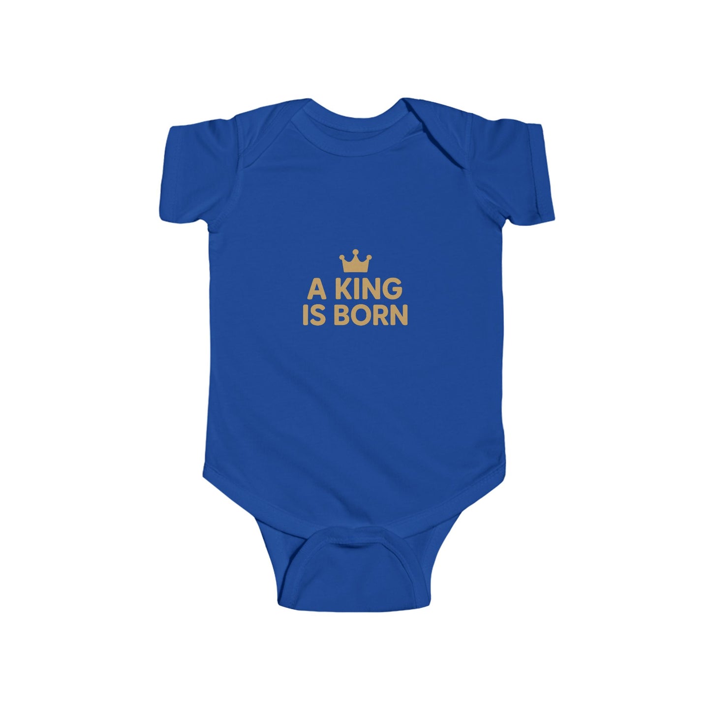 Baby Bodysuit with Crown Design - A King is Born, Newborn Gift, Baby Shower Gift, Infant Apparel, Milestone Outfit