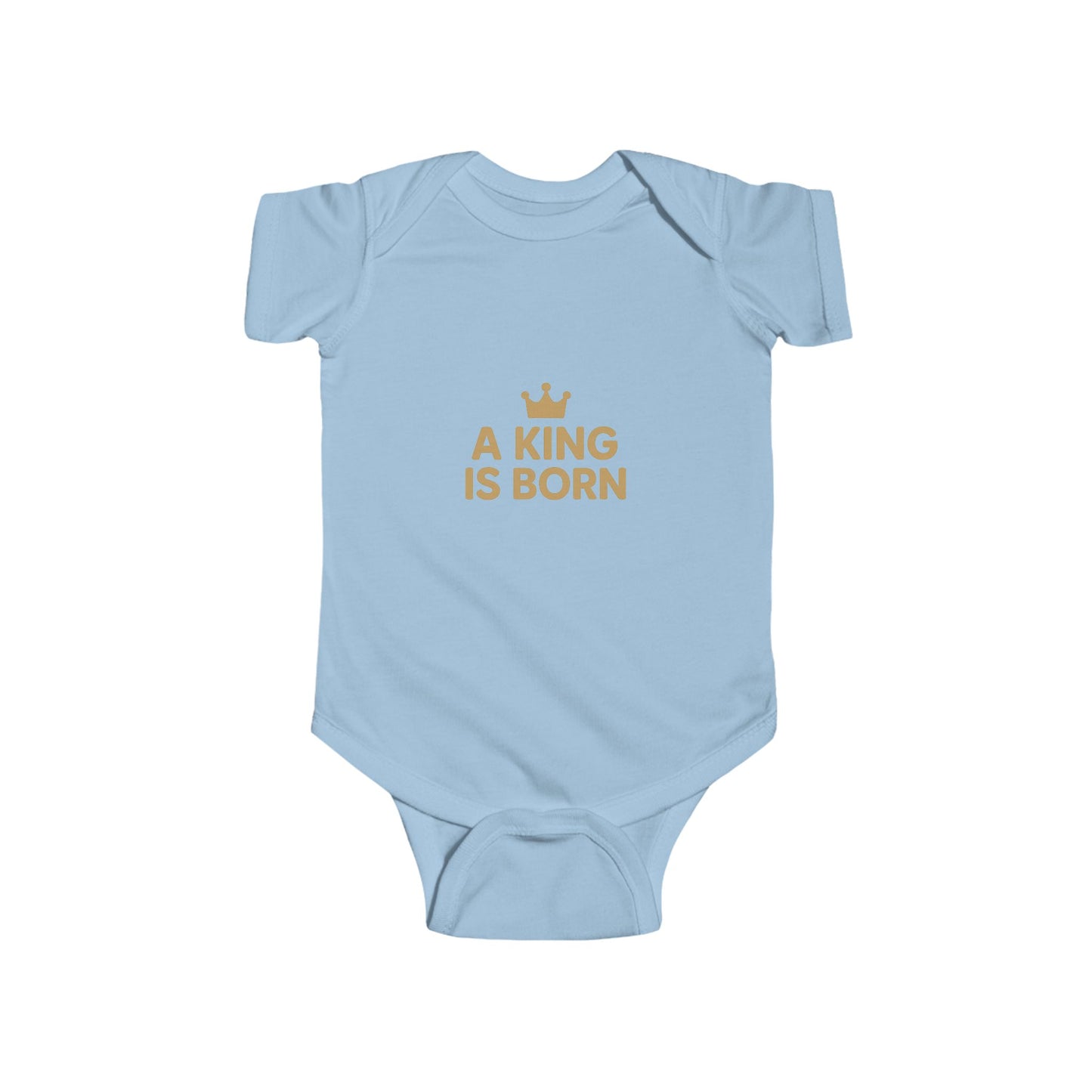 Baby Bodysuit with Crown Design - A King is Born, Newborn Gift, Baby Shower Gift, Infant Apparel, Milestone Outfit