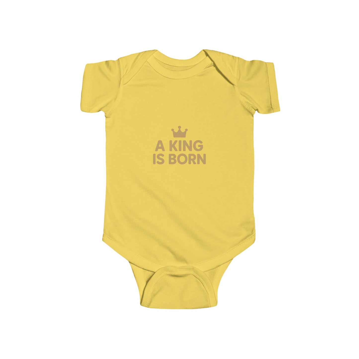 Baby Bodysuit with Crown Design - A King is Born, Newborn Gift, Baby Shower Gift, Infant Apparel, Milestone Outfit