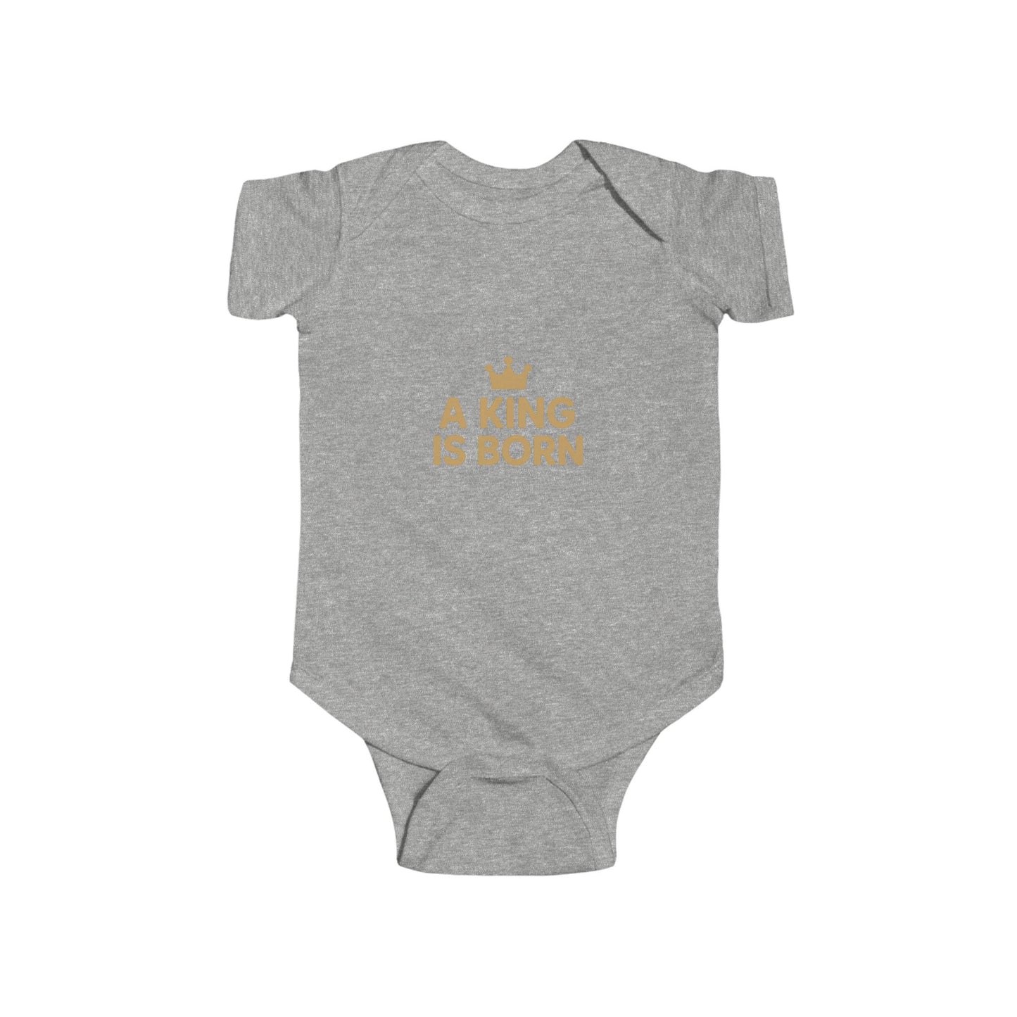 Baby Bodysuit with Crown Design - A King is Born, Newborn Gift, Baby Shower Gift, Infant Apparel, Milestone Outfit