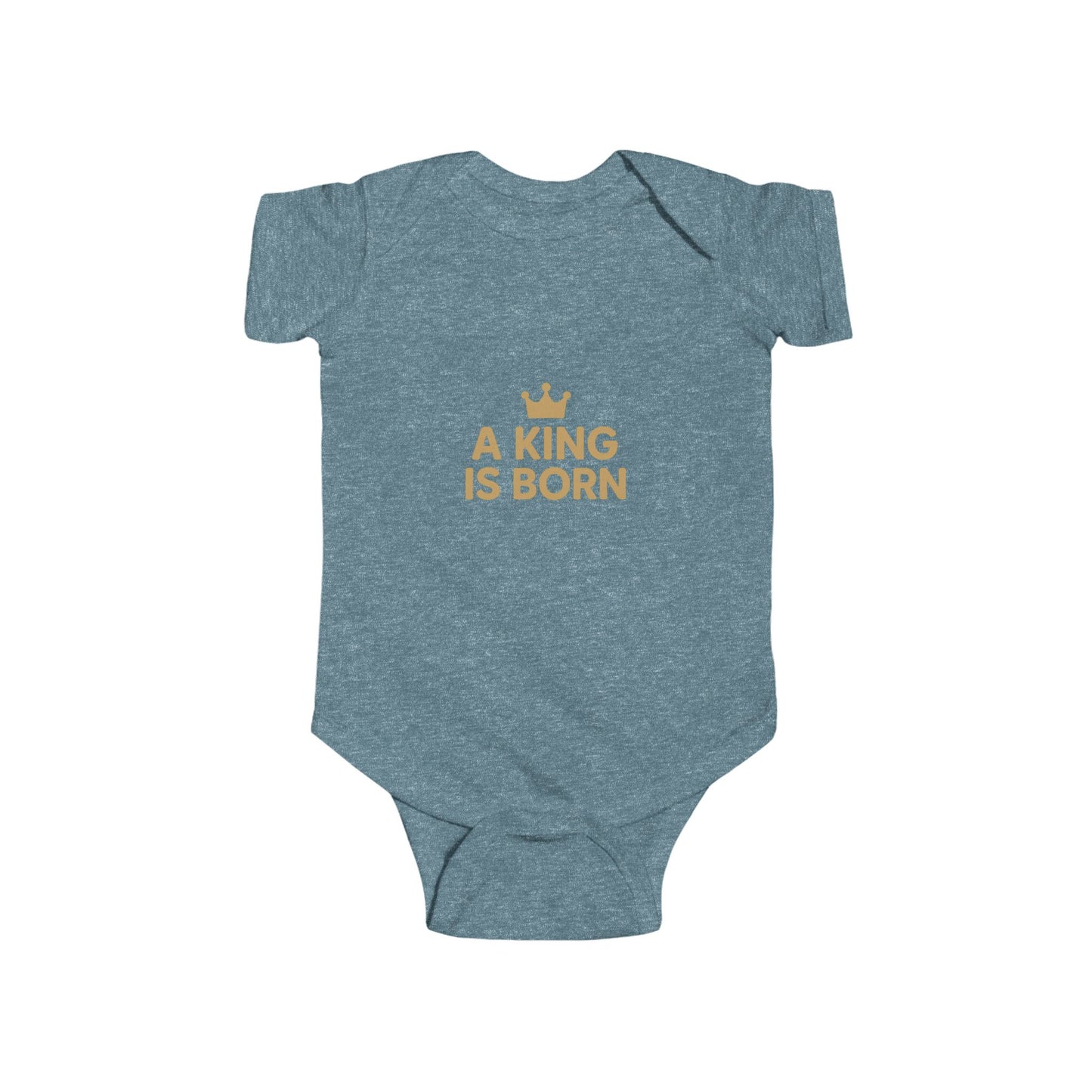 Baby Bodysuit with Crown Design - A King is Born, Newborn Gift, Baby Shower Gift, Infant Apparel, Milestone Outfit